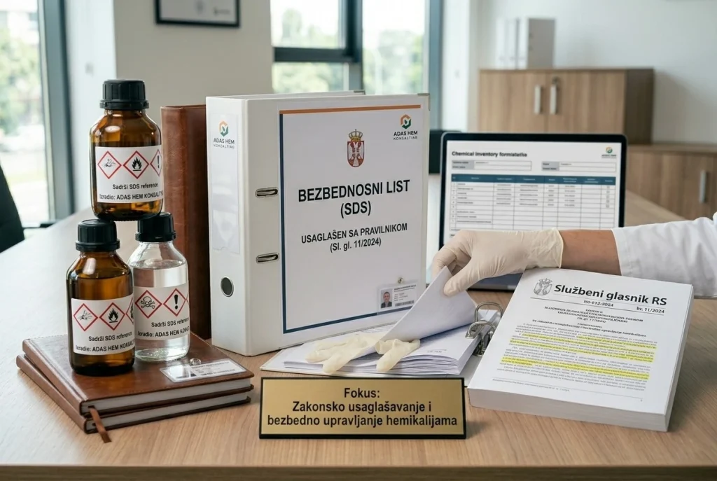 Upravljanje hemikalijama Značaj izrade bezbednosnog lista i usaglašavanje sa Pravilnikom (Sl. gl. 11:2024)